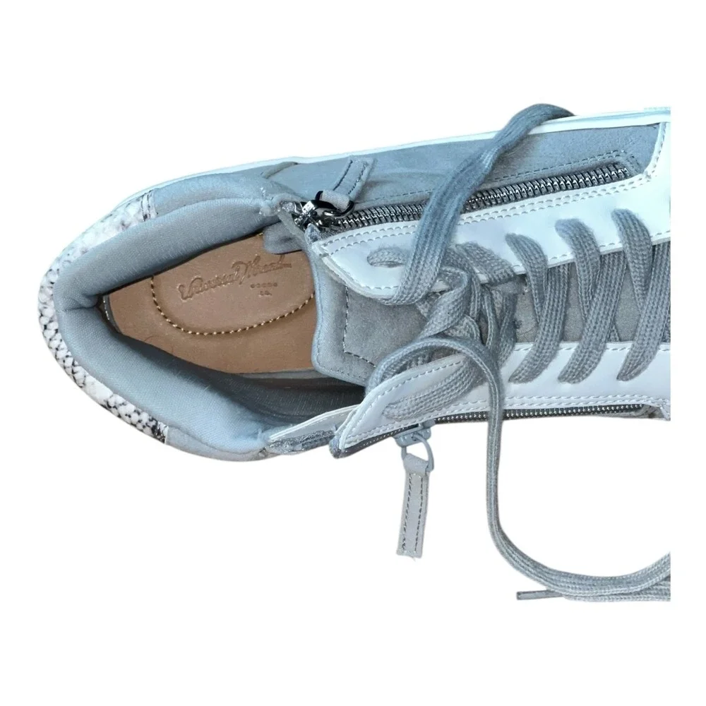 Universal Thread Gray High Top Sneakers Side Zip Snake Detail Size 9.5‎